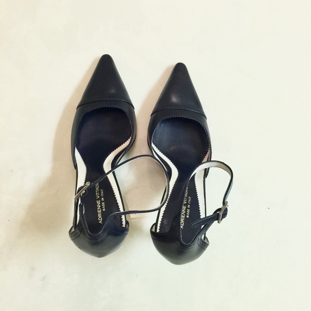 Adrienne Vittadini black leather pump 7
